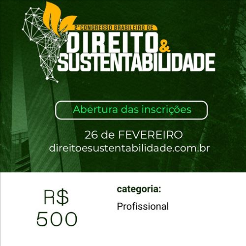 2º Congresso Brasileiro de Direito e Sustentabilidade - Profissional