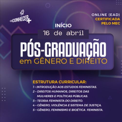 PÓS GRADUAÇÃO EM GÊNERO E DIREITO